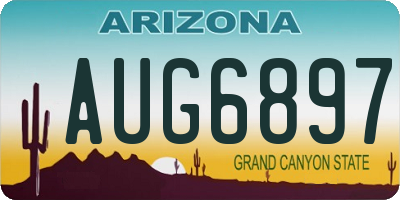 AZ license plate AUG6897
