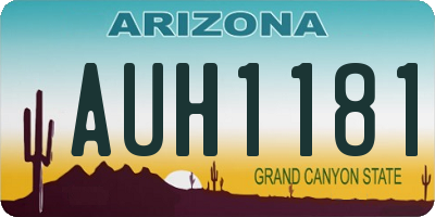 AZ license plate AUH1181