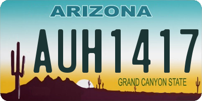 AZ license plate AUH1417