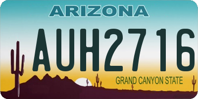 AZ license plate AUH2716