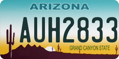AZ license plate AUH2833