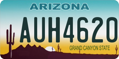 AZ license plate AUH4620