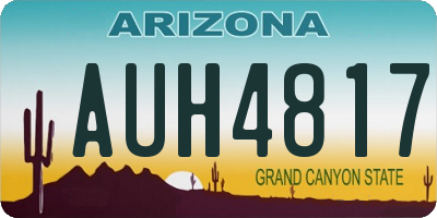 AZ license plate AUH4817