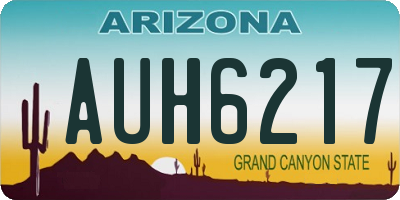 AZ license plate AUH6217