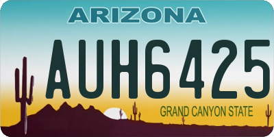 AZ license plate AUH6425