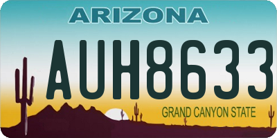 AZ license plate AUH8633