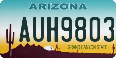 AZ license plate AUH9803