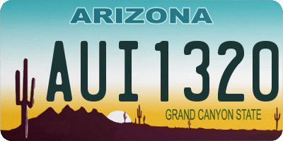 AZ license plate AUI1320