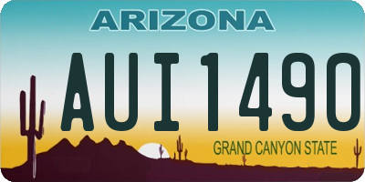 AZ license plate AUI1490
