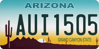 AZ license plate AUI1505
