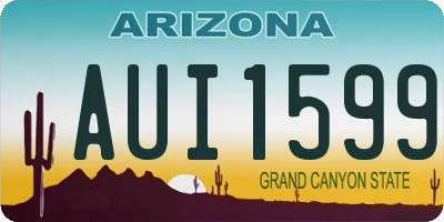AZ license plate AUI1599