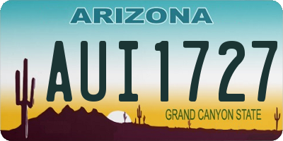AZ license plate AUI1727