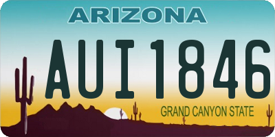 AZ license plate AUI1846