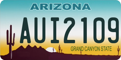 AZ license plate AUI2109
