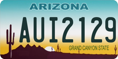 AZ license plate AUI2129