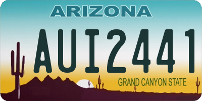 AZ license plate AUI2441