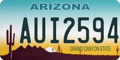 AZ license plate AUI2594