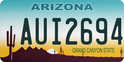 AZ license plate AUI2694