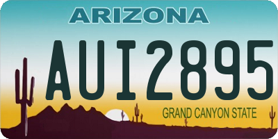 AZ license plate AUI2895