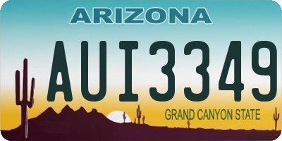 AZ license plate AUI3349