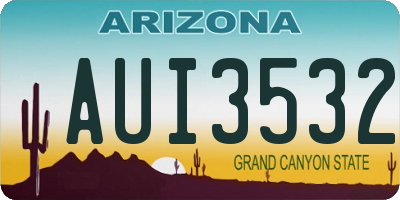 AZ license plate AUI3532