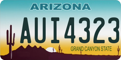 AZ license plate AUI4323
