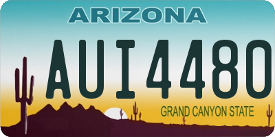 AZ license plate AUI4480