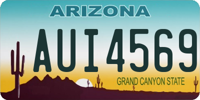 AZ license plate AUI4569
