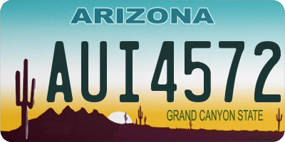 AZ license plate AUI4572
