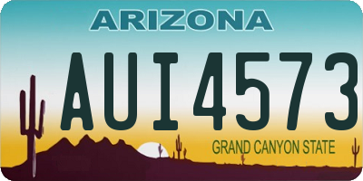 AZ license plate AUI4573