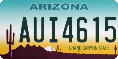 AZ license plate AUI4615