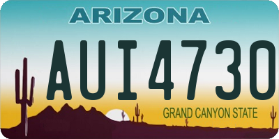 AZ license plate AUI4730
