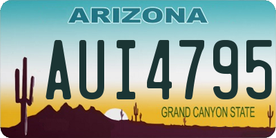 AZ license plate AUI4795