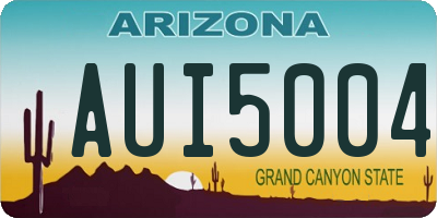 AZ license plate AUI5004