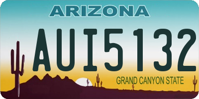 AZ license plate AUI5132