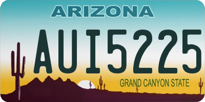 AZ license plate AUI5225
