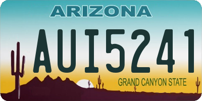 AZ license plate AUI5241