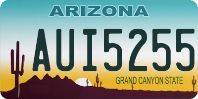 AZ license plate AUI5255