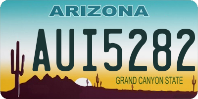 AZ license plate AUI5282