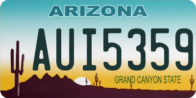 AZ license plate AUI5359