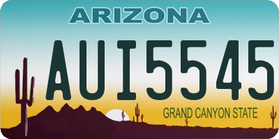 AZ license plate AUI5545