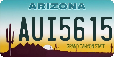 AZ license plate AUI5615