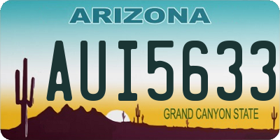 AZ license plate AUI5633