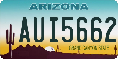 AZ license plate AUI5662