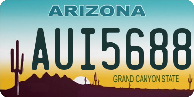 AZ license plate AUI5688
