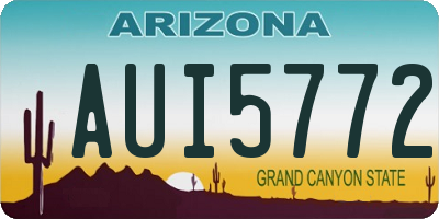 AZ license plate AUI5772