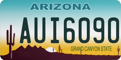 AZ license plate AUI6090