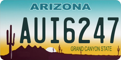 AZ license plate AUI6247