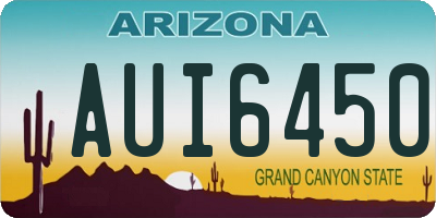 AZ license plate AUI6450