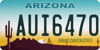 AZ license plate AUI6470